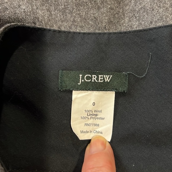 J. Crew Gray 100% Wool Sailor Skirt size 0 - Picture 7 of 10